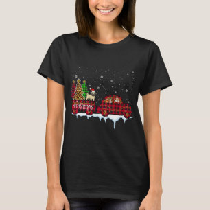 Pug Dog Christmas Red Plaid Leopard Truck Santa Xm T-Shirt