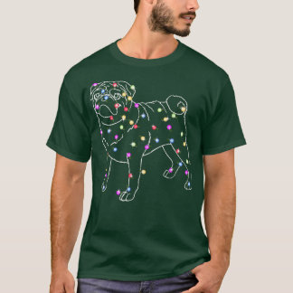 Pug Dog Christmas Tree Ornament Decor T-Shirt