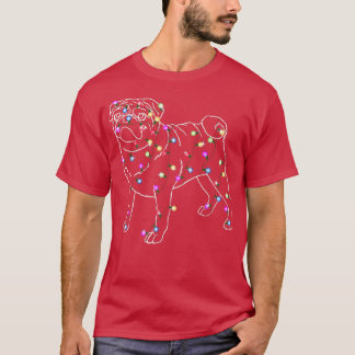 Pug Dog Christmas Tree Ornament Decor T-Shirt