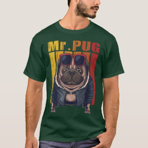 pug dog cool vector illustration T-Shirt