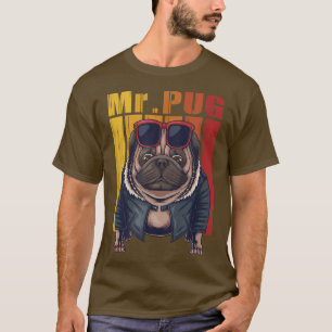 pug dog cool vector illustration T-Shirt