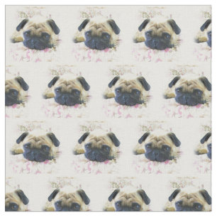 Pug Dog Custom Fabric