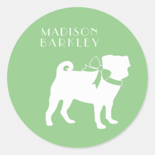 Pug Dog Cute Classic Round Sticker