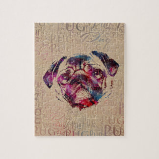 Pug dog Digital Art Jigsaw Puzzle