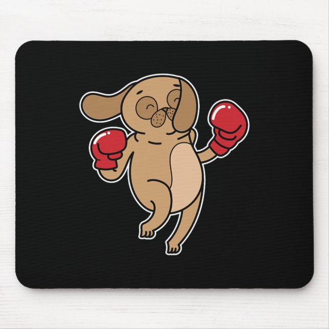 Pug Dog Does Boxing  Mouse Mat (Front)