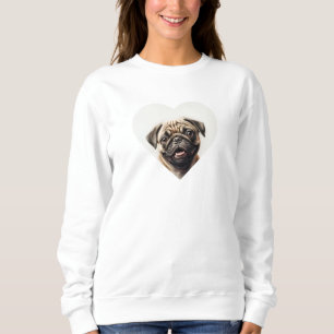 Pug Dog Dog Lover Best Dog Mum Ever Wifey gift Sweatshirt