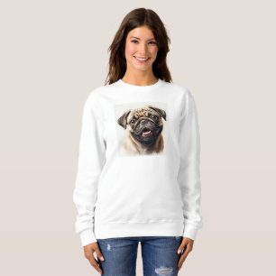 Pug Dog Dog Lover Best Dog Mum Ever Wifey gift Sweatshirt