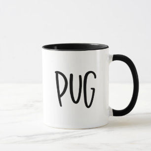 Pug Dog Edgy Minimalist Style For Pug Lovers Mug