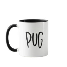 Pug Dog Edgy Minimalist Style For Pug Lovers Mug
