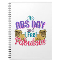 Pug Dog - Fabulous Abs Day Gym Workout Quote