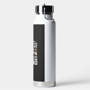 Pug Dog Family Friend Quote Water Bottle
