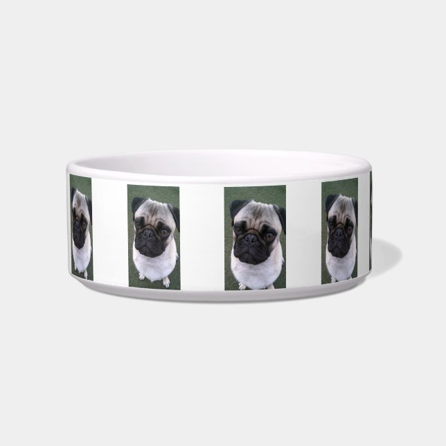 Pug Dog Food Bowl (Front)