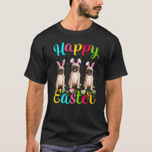 Pug Dog Funny Easter Egg Bunny Pug Happy Easter T-Shirt