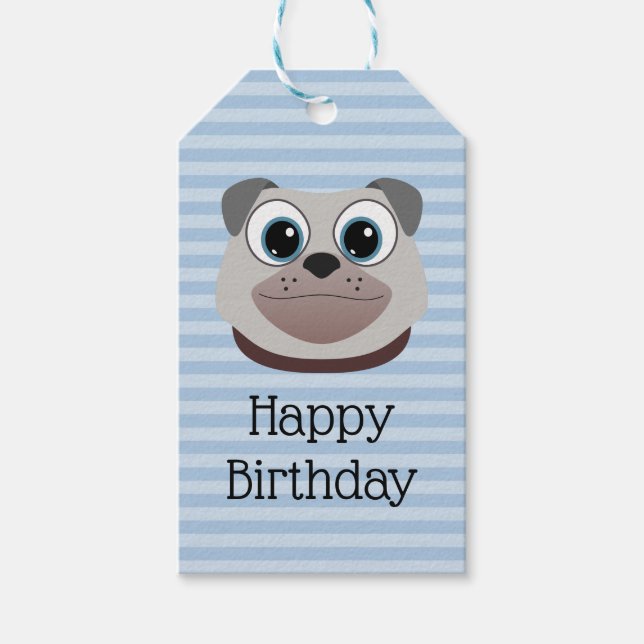 Pug Dog Gift Tags (Front)