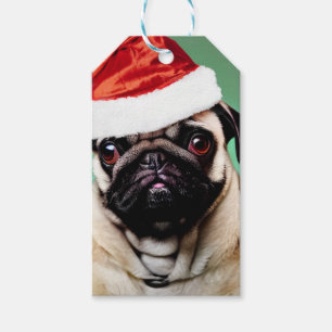 Pug dog gift tags