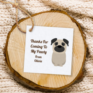 Pug Dog Gift Tags, Pugs Kids Party Favour Tags