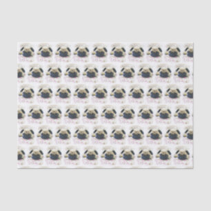 Pug dog giftwrap tissue paper