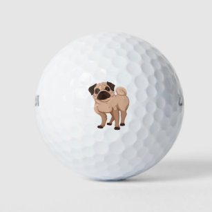Pug dog golf balls