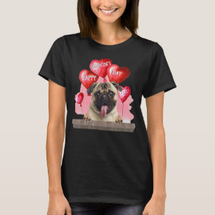 Pug Dog Happy Valentines Day Pet Dog Lover T-Shirt