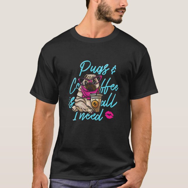 Pug Dog Head 2 T-Shirt (Front)