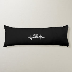 Pug Dog Heartbeat Cute Pug Face Body Cushion