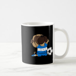 Pug Dog Honduras Soccer Fans Jersey Honduran Footb Coffee Mug