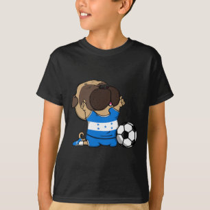 Pug Dog Honduras Soccer Fans Jersey Honduran Footl T-Shirt