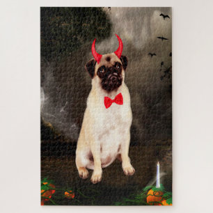 Pug Dog in Halloween Costume Jigsaw Puzzle