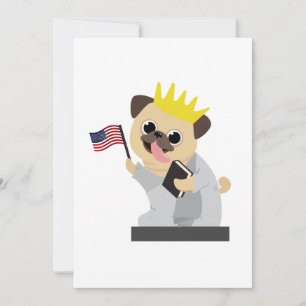 Pug Dog Independence Day - 4th July