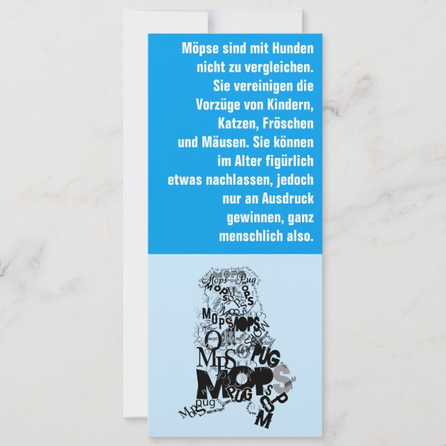Pug Dog Invitations (Front)