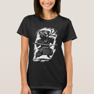 Pug Dog Japanese Samurai Warrior Ninja Japan Mum D T-Shirt