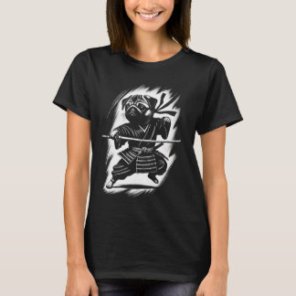 Pug Dog Japanese Samurai Warrior Ninja Japan Mum D T-Shirt