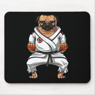 Pug Dog Karate Martial Arts Kickboxing Jiu Jitsu B Mouse Mat