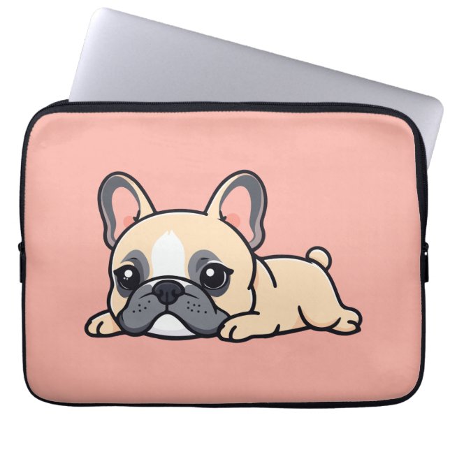Pug dog laptop sleeve (Front)