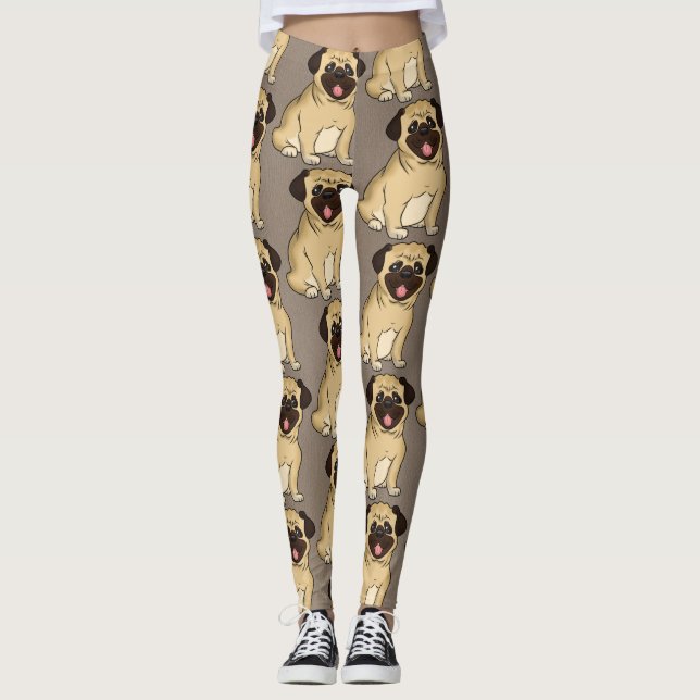 Pug Dog Leggings (Front)