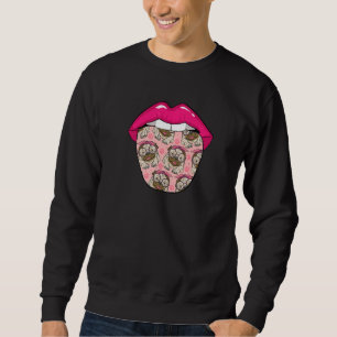 Pug Dog Lips  Breed Pugs Pug Dog Sweatshirt