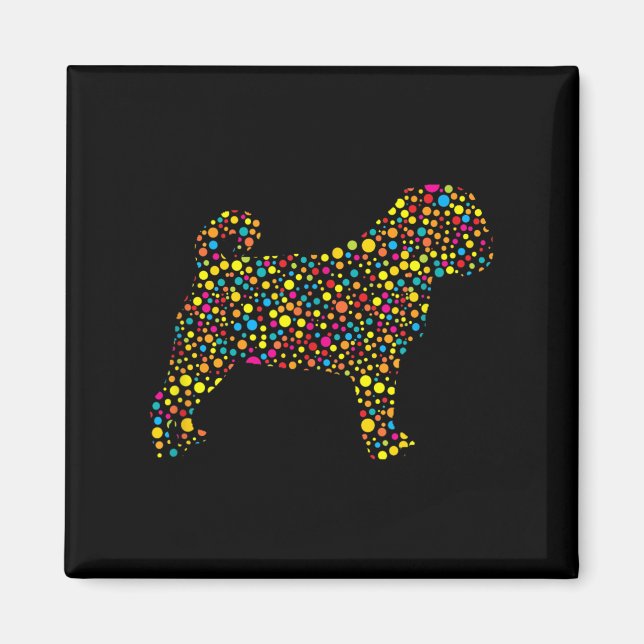 Pug Dog Lka Dot International Dot Day  Magnet (Front)
