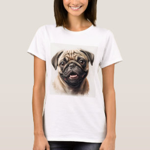 Pug dog lover T-shirt dog mum T-shirt