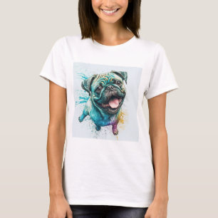 Pug dog lover T-shirt dog mum T-shirt