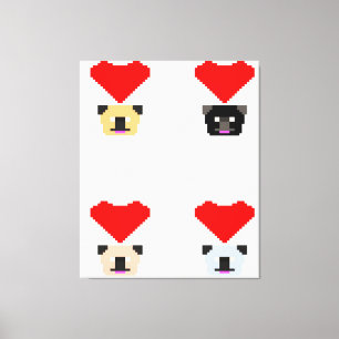Pug Dog Lovers The Love of All Pugs Canvas Print