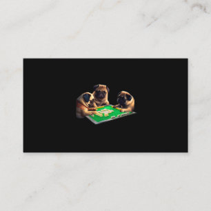 Pug Dog Mahjong Funny with Letters Mens Funny Clot Business Card