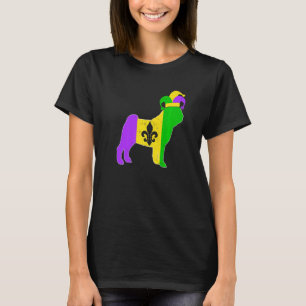 Pug Dog Mardi Gras Carnivals Funny Puppy Jester Pr T-Shirt