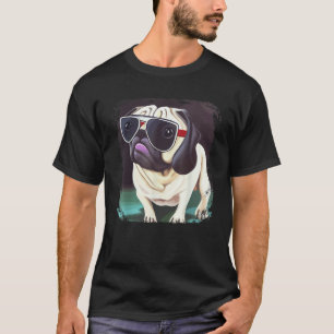 Pug Dog Mom Dad Cute &   Pug   Graphic Pug T-Shirt