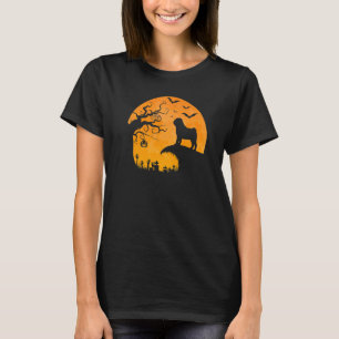 Pug Dog Moon Howl In Forest Halloween Costume Day T-Shirt