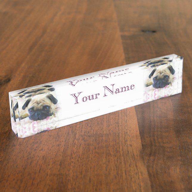 Pug Dog Nameplate (Side)