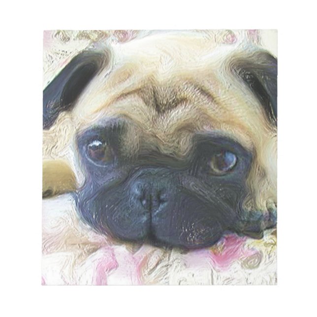 Pug dog notepad (Front)