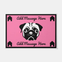 Pug Dog Owners Home Doormat