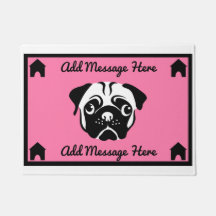 Pug Dog Owners Home Doormat