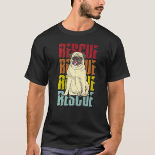 Pug Dog Paw Dog Rescue Puppy T-Shirt