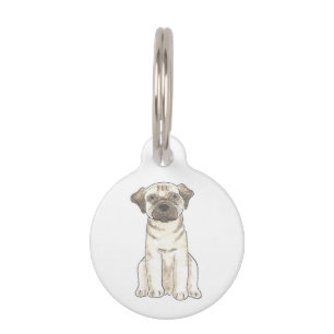 Pug Dog Pet ID Tag